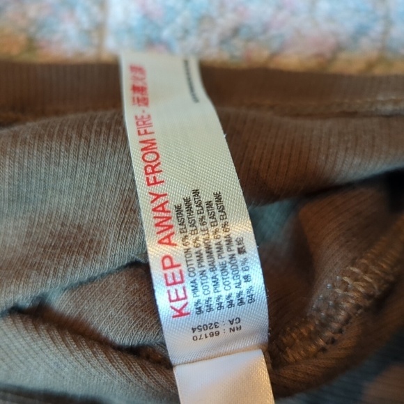 Free People Intimately Wide Eyed Green Ribbed Tank Top Women's Size Small - Picture 5 of 8